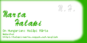 marta halapi business card